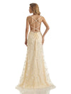 Lace Mermaid Applique Spaghetti Straps Floor-length Long Party Prom Dresses