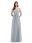 Modern A-line Off The Shoulder Long Bridesmaid Dresses UK