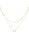 Layered Heart Necklace Pendant Handmade 18k Gold Plated Dainty Gold Choker Long Necklace