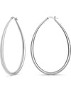 Oval Hoop Earrings Gold Hoops or Silver Hoop Earrings for Women