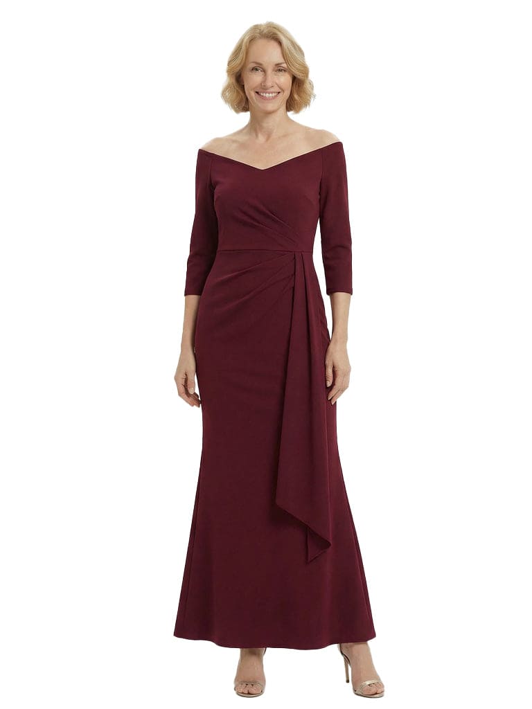 Sexy Crepe V-Neck Half Sleeves Mother Of The Groom Dress Mermaid Fishtail Evening Gown