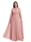 Chicsew Stunning Keyhole Cape Sleeve Sequin Mother of The Bride Dress Long Chiffon Elegant Formal Gown