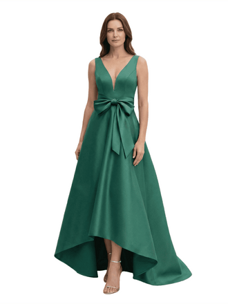 Elegant V-Neck High Low V-Neck Sleeveless A-Line Mother Of The Bride Dresses