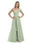 One-shoulder Sweetheart A-line Chiffon Long Bridesmaid Dresses