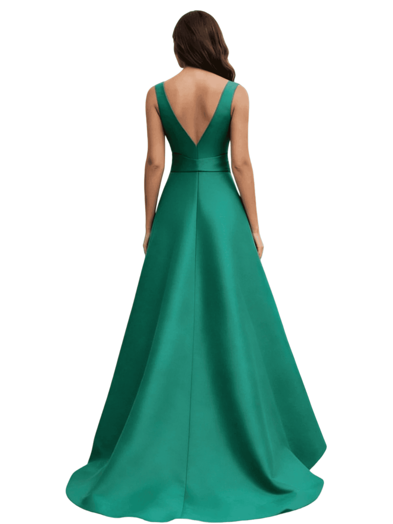 Elegant V-Neck High Low V-Neck Sleeveless A-Line Mother Of The Bride Dresses