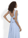 Unique Deep V-Neck A-line Chiffon Long Bridesmaid Dresses