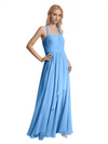 Sexy Halter A-line Chiffon Floor Length Bridesmaid Dresses