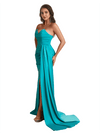 Sexy Sweetheart Mermaid Side Slit Satin Long Bridesmaid Dresses Online