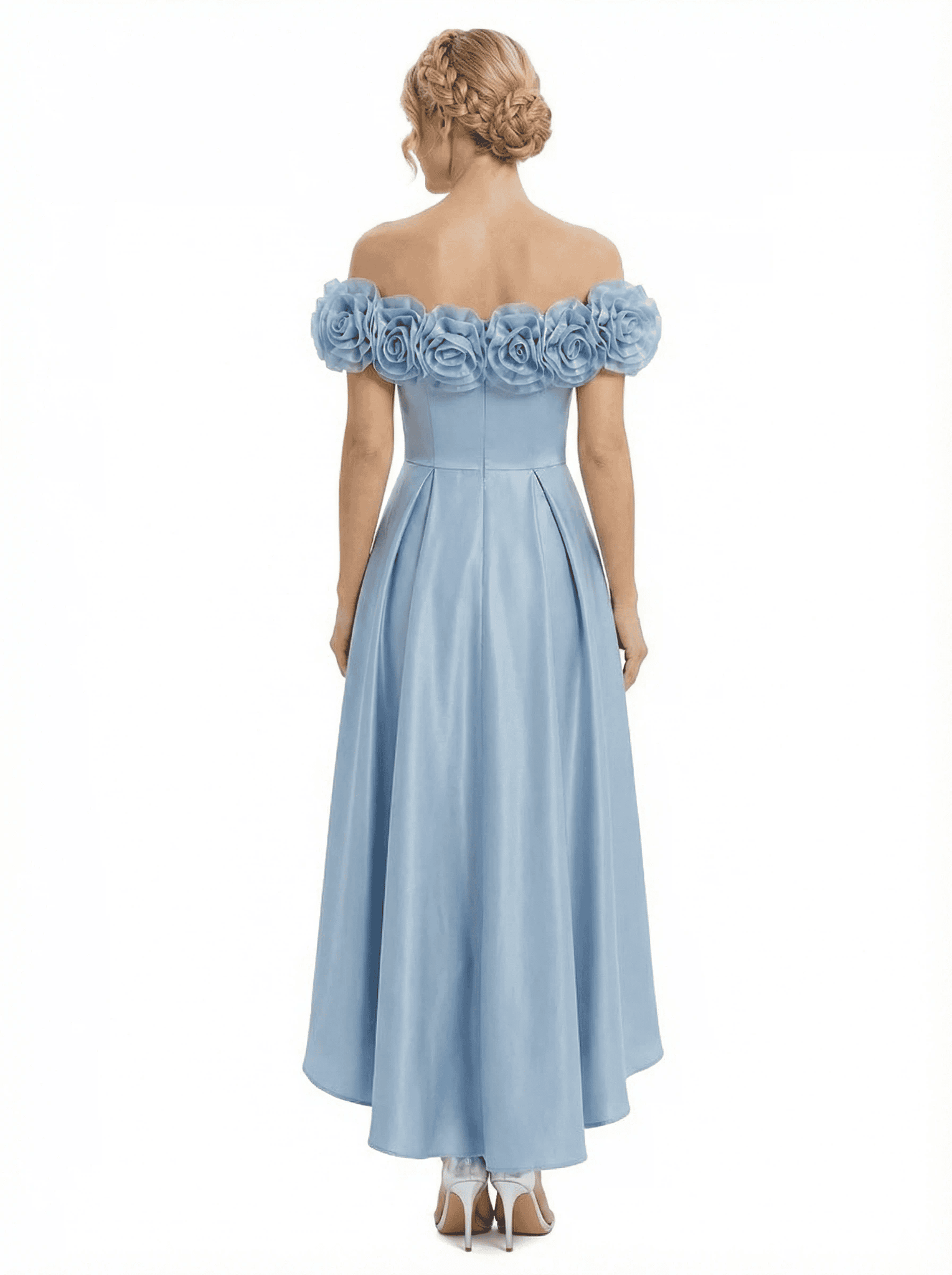 Morden Off Shoulder A-Line Satin High Low Mother of the Bride Dresses