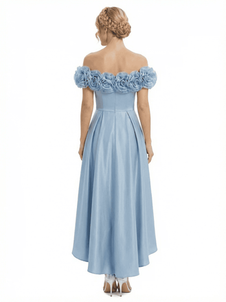 Morden Off Shoulder A-Line Satin High Low Mother of the Bride Dresses