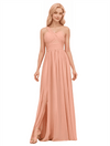 Lovely Convertible A-line Chiffon Long Bridesmaid Dresses