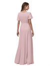 Long V-Neck A-line Chiffon  Bridesmaid Dresses