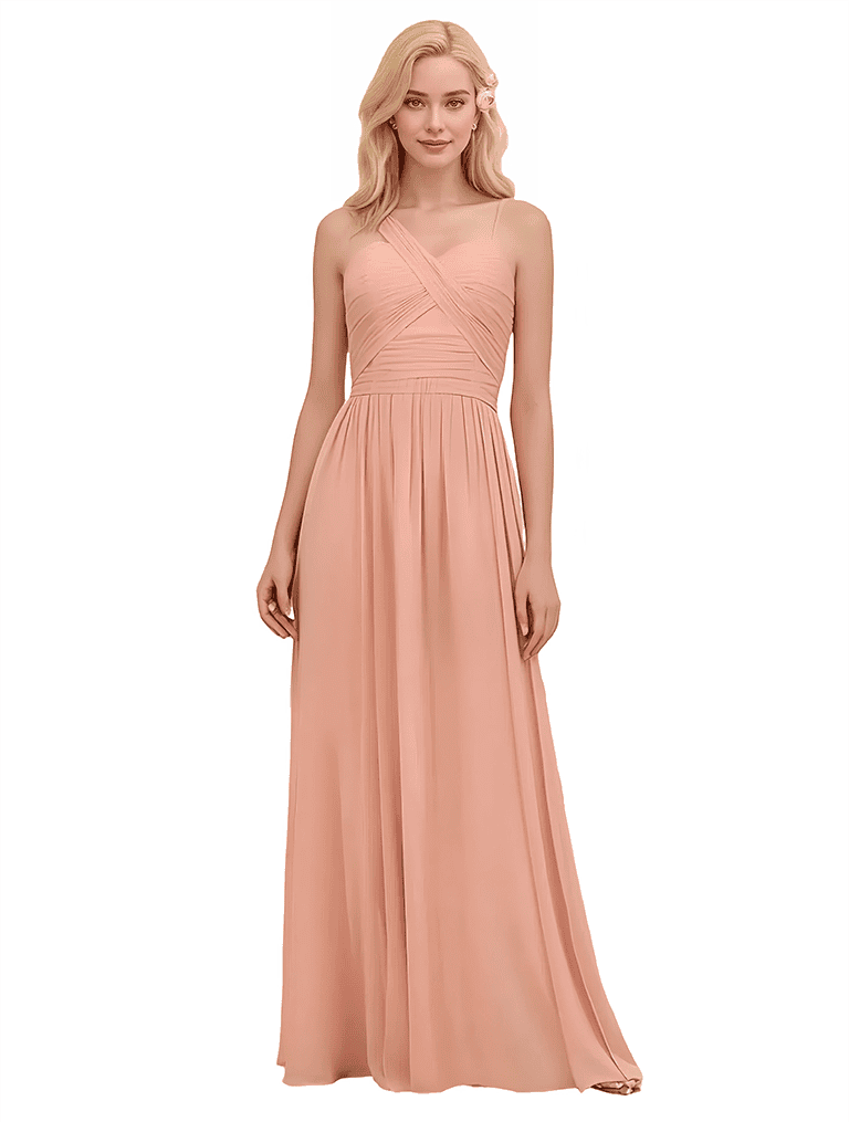 Lovely Convertible A-line Chiffon Long Bridesmaid Dresses