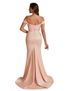 Sexy Off The Shoulder Satin Lace Top Trendy Mermaid Bridesmaid Dresses Online