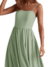 Sexy Spaghetti Straps Long A-line Chiffon Bridesmaid Dresses