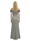Morden Off Shoulder Ruched Side Slit Mermaid Satin Floor-Length Mother of the Bride Dresses