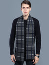 New autumn and winter men's casual scarf simple plaid solid colour warm neck scarf