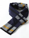 New autumn and winter men's casual scarf simple plaid solid colour warm neck scarf