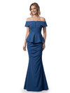 Classy Crepe Beaded Off The Shoulder Mermaid Maxi Mother Of The Bride Gown