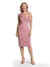 Modern Tea-Length Floral Applique Short Mother Of The Groom Dresses