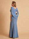 Elegant Mermaid Chiffon Half Sleeves Scoop Mother of the Brides Dresses Online