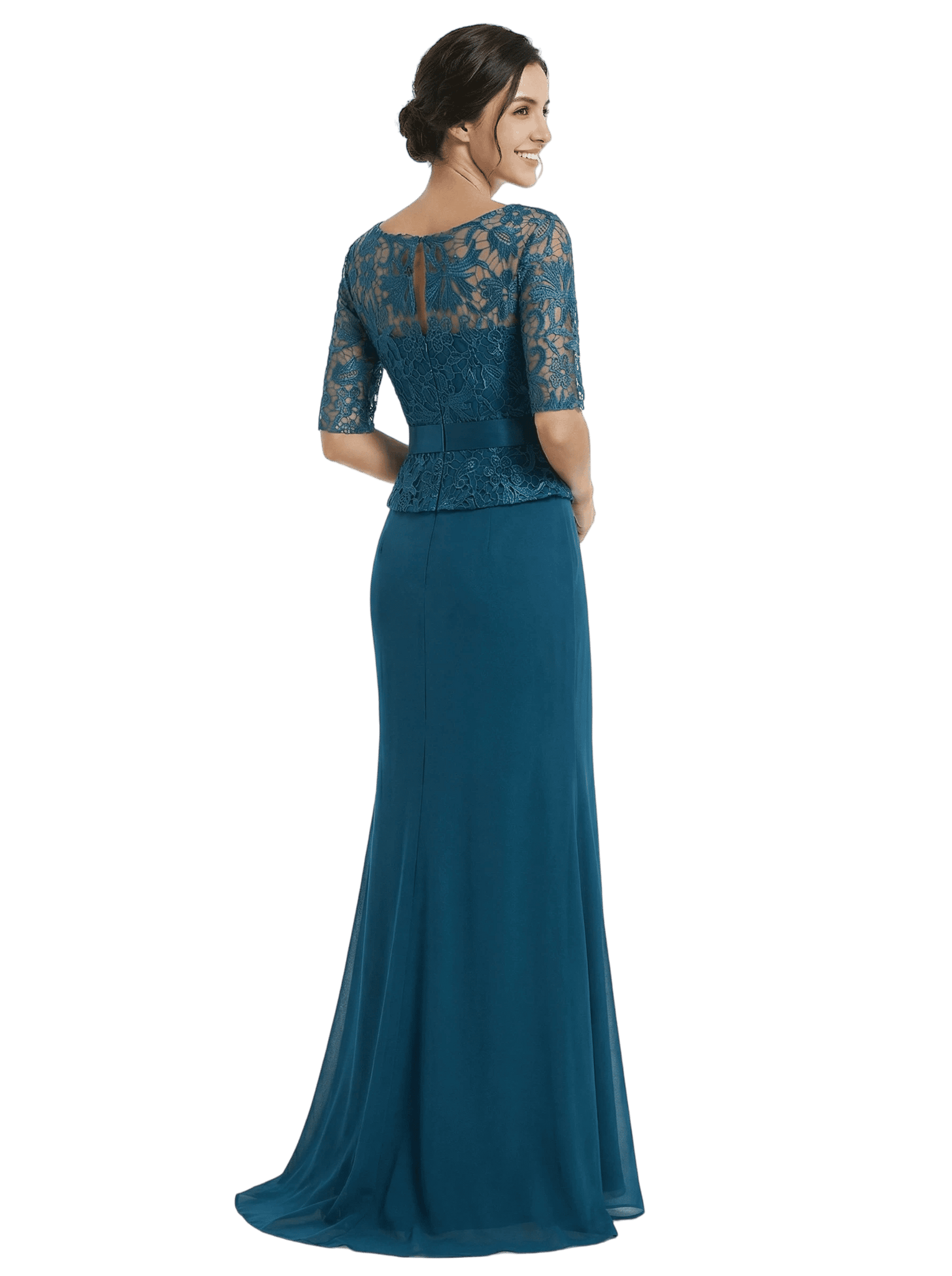 ChicSew Beautiful Mother Of The Bride Dresses V-Neck Lace Evening Gowns Floor-Length