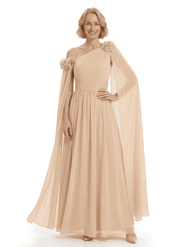 Chicsew Stylish Modern Long Sleeves Mother of The Bride A-Line Chiffon