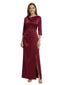 Modern Asymmetrical Neck 3/4 Sleeves Satin Mother Of The Bride Evening Gown