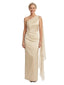 Elegant One Shoulder Ruched Satin Maxi Mother of The Groom Dress