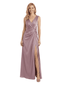 Chicsew Spaghetti Straps Side Slit Ruched Satin A-Line Mother Of The Bride Dresses