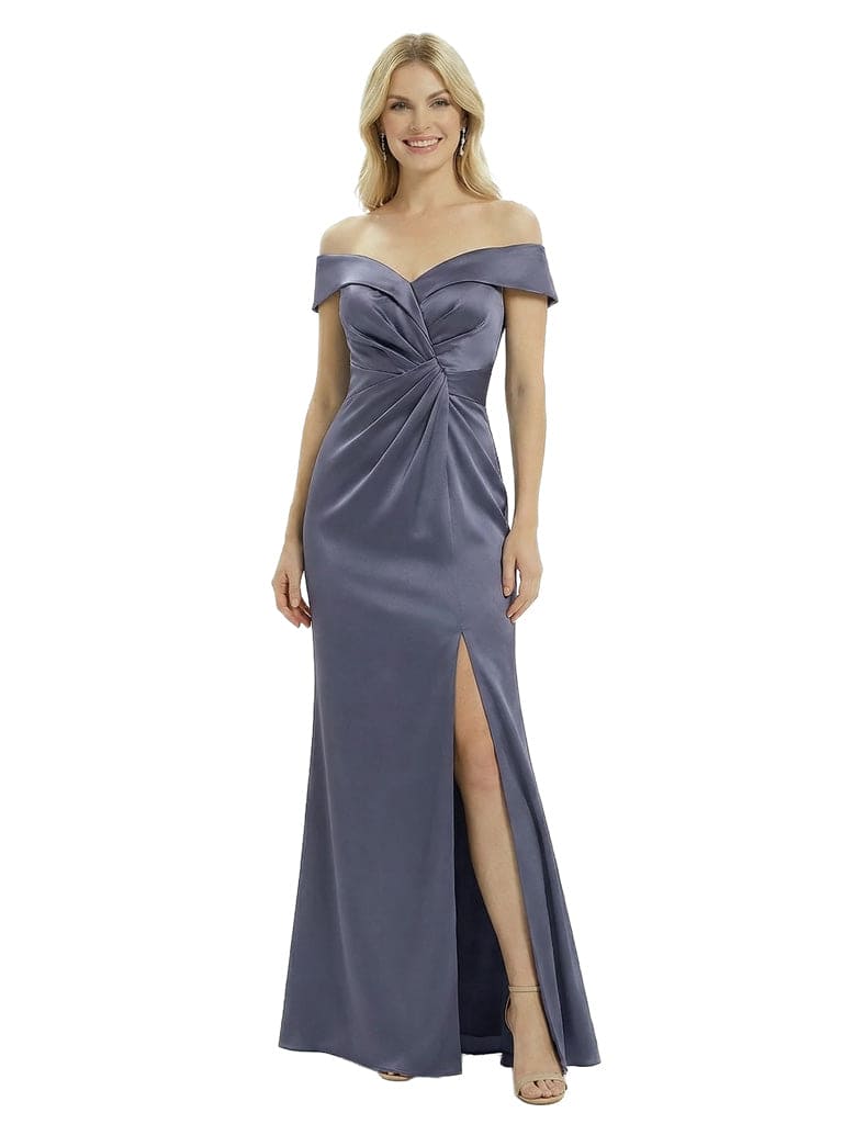 Chic Off Shoulder Satin Mermaid Long Mother of The Groom Dresses