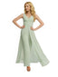 Elegant Deep V-Neck A-line Chiffon Long Bridesmaid Dresses