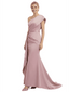 Chicsew Morden One Shoulder High-Low Satin Mermaid Mother of The Bride Dresses