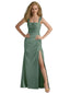 Elegant Spaghetti Straps A-line Chiffon Long Bridesmaid Dresses