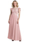 Elegant Bell Sleeves Chiffon A-line Long Mother of The Bride Dresses