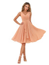 Cute V-Neck Knee-Length Chiffon Bridesmaid Dresses