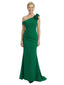 Mother Of The Groom One Shoulder Sleeveless Mermaid Ruched Chiffon Floor Length
