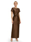 Beautiful Jewel Short Sleeves Satin Bow Knot Slit Sheath Mother Of The Bride Dresses