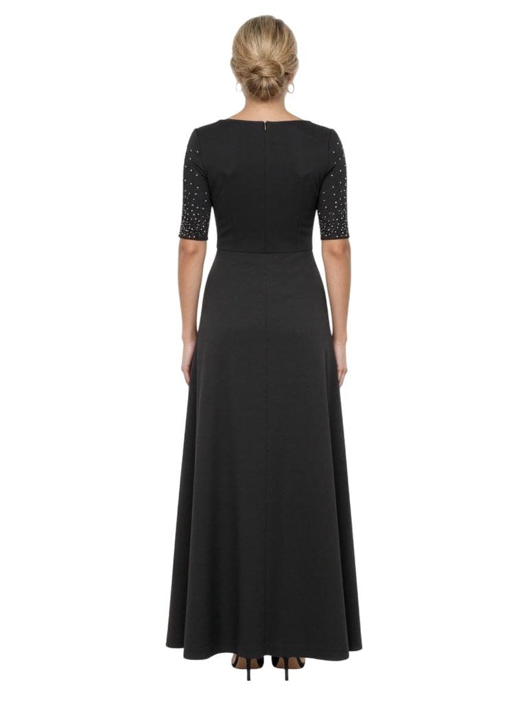 Elegant Half Sleeves Bow Knot Satin Pantsuit A-Line Mother Of The Bride Dresses Overskirt