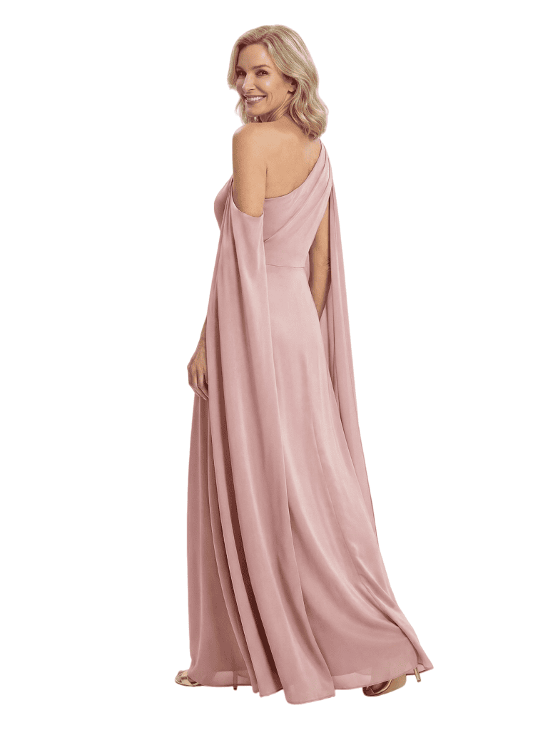 Unique Asymmetrical Long Sleeves Chiffon Mother of the Bride dresses