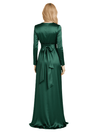 Elegant Long Sleeves Side Slit Satin Mermaid Floor-Length Mother Of The Bride Dresses