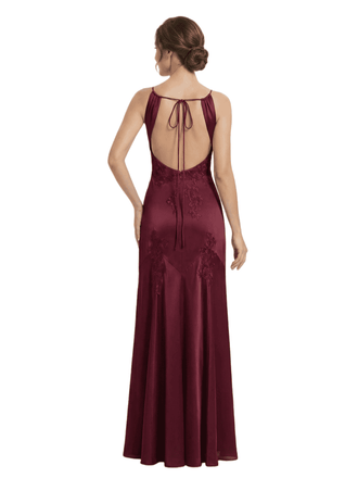 Elegant V-Neck Spaghetti Straps Lace Appliques Mermaid Mother Of The Bride Dresses