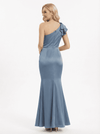 Elegant One Shoulder Satin Ruffles Mermaid Mother Of The Bride Dresses