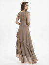 Elegant Sleeveless Jewel A-Line Lace Chiffon Mother Of The Bride Dress