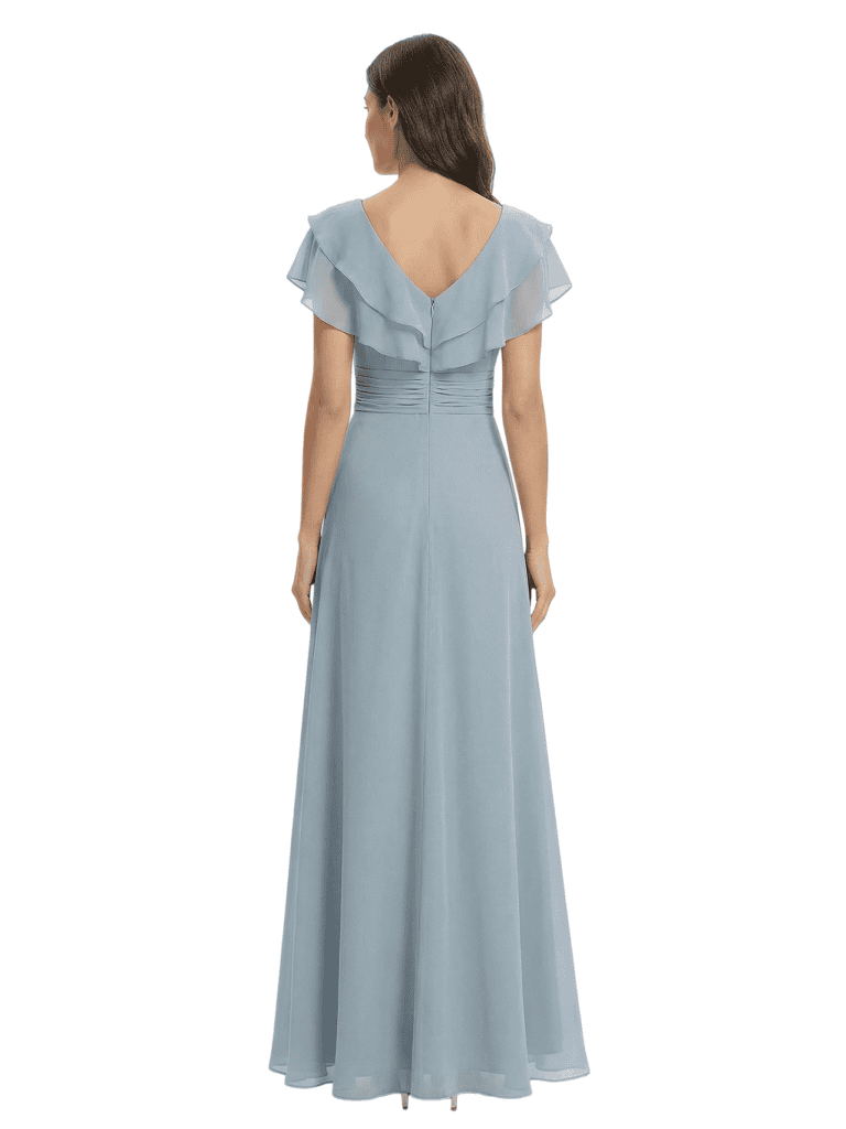 Fancy Cap Sleeves Chiffon Mother of the Groom Dresses Formal Wedding