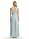 Modern V-Neck Chiffon Mother Of The Groom Dresses Ruched A-Line Formal Gown