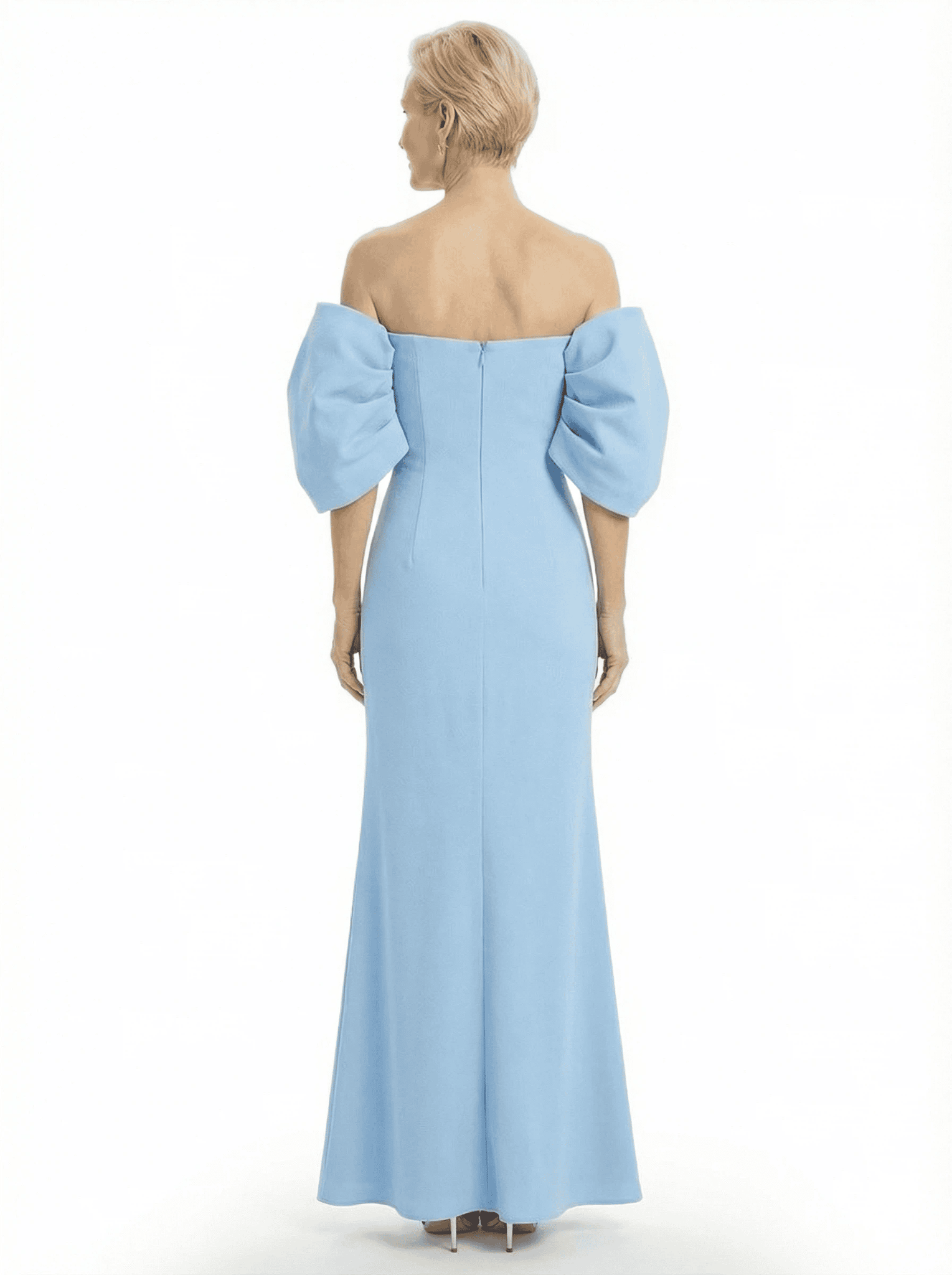 Sexy Off The Shoulder Short Sleeves Side Slit Floor-Length Mermaid Mother Of The Groom Dress