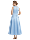 Classy Sleeveless V-Neck Bow Knot Mother Of The Bride Dress Satin A-Line Formal Gown