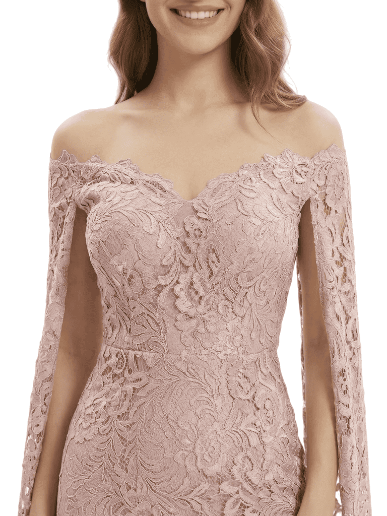 Elegant Lace Long Sleeves Mother of the Groom Dresses Mermaid Evening Gown