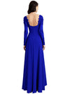 Elegant Chiffon V-neck Long Sleeves A-line High-Low Mother of The Bride Dresses